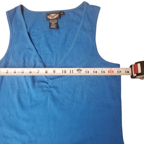 Y2k Harley Davidson Rhinestone Graphic Baby Tank - Women's Size 1X - Picture 7 of 7